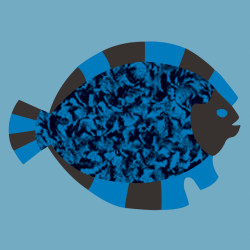TILE FISH LUNE BLUE