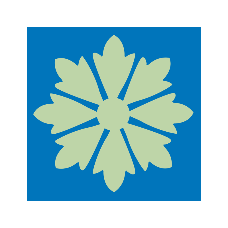TILE CORNFLOWER FLOWER VERT & BLUE