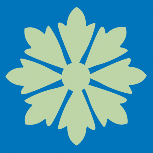 TILE CORNFLOWER FLOWER VERT & BLUE