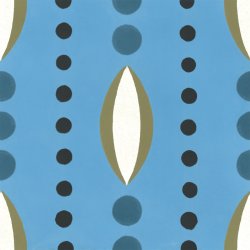 Carreau Plantain Bleu motif Carocim design by Petit Pan