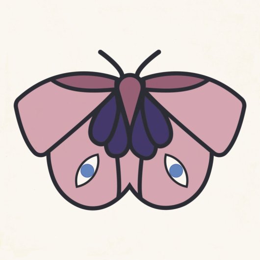 CARREAU LE PAPILLION ROSE