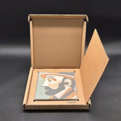 Boite cadeau ouverte dessous de plat Cézanne - Portrait - Carocim