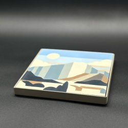 Zoom on Cézanne trivet - Sainte-Victoire - Carocim collection