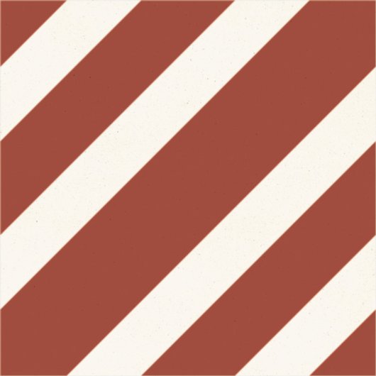 Carreau de ciment Zig rouge et blanc - Collection Baptiste Vandaele