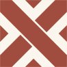 kros red and white cement tile - Baptiste Vandaele Collection