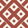 4 kros red and white cement tile - Baptiste Vandaele Collection - composition 3