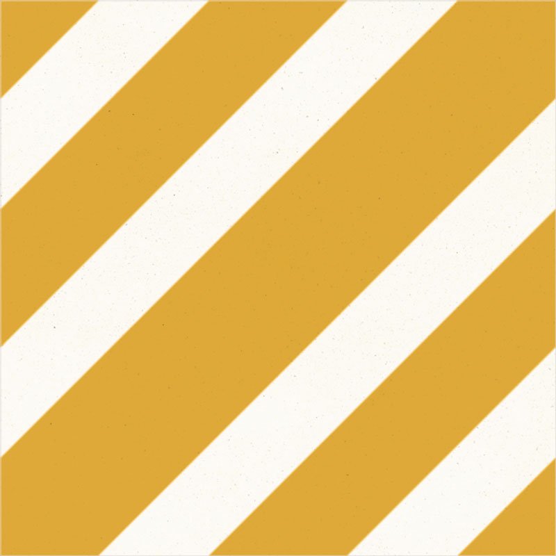Carreau de ciment Zig jaune et blanc - Collection Baptiste Vandaele