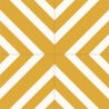 4 Tiles Zig yellow and white cement tile – Baptiste Vandaele Collection - composition 2