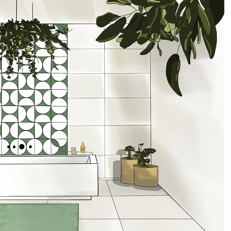 Cement Tiles for Bathroom Walls