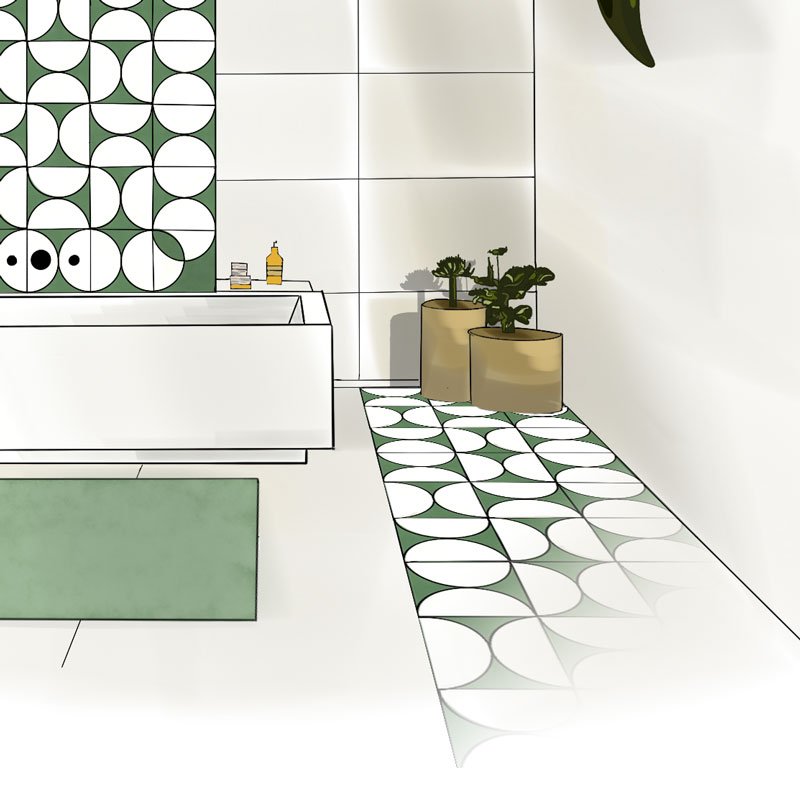 Cement Tiles for Bathroom Floors